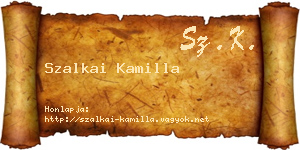 Szalkai Kamilla névjegykártya
